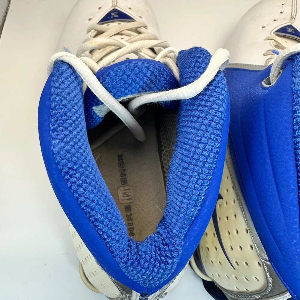 Nike‎ Shox Basketball Shoes Womens 7.5 Blue White Silver Y2K Athletic Sneakers